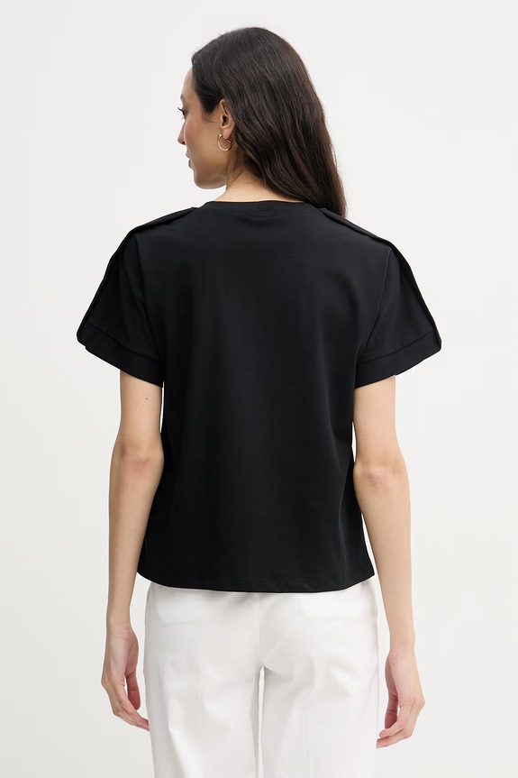 Îmbrăcăminte United Colors of Benetton tricou pentru femei, din bumbac 3IWTD10CL negru