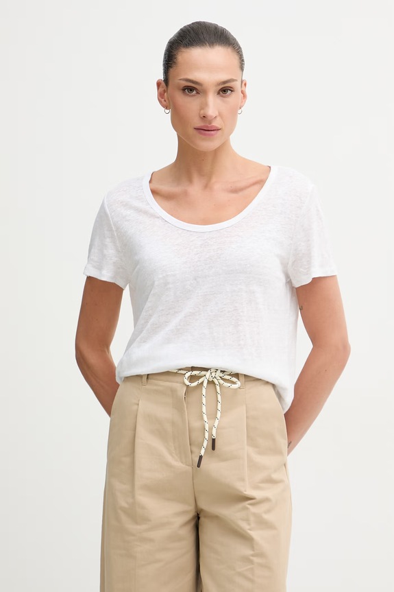 United Colors of Benetton tricou pentru femei, din in alb 3TKED10D8