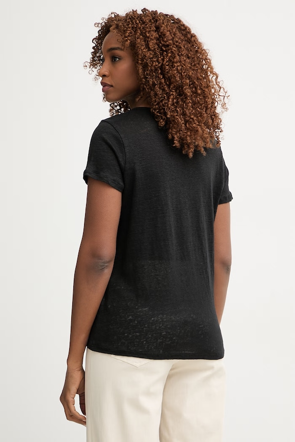 Îmbrăcăminte United Colors of Benetton tricou pentru femei, din in 3TKED10D8 negru