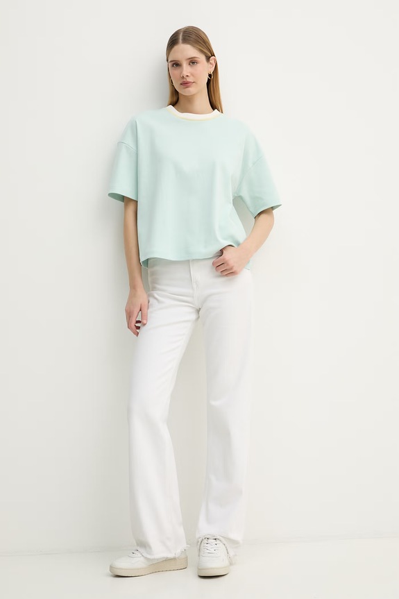 United Colors of Benetton tricou pentru femei, din bumbac 3WUPD10CI verde SS26