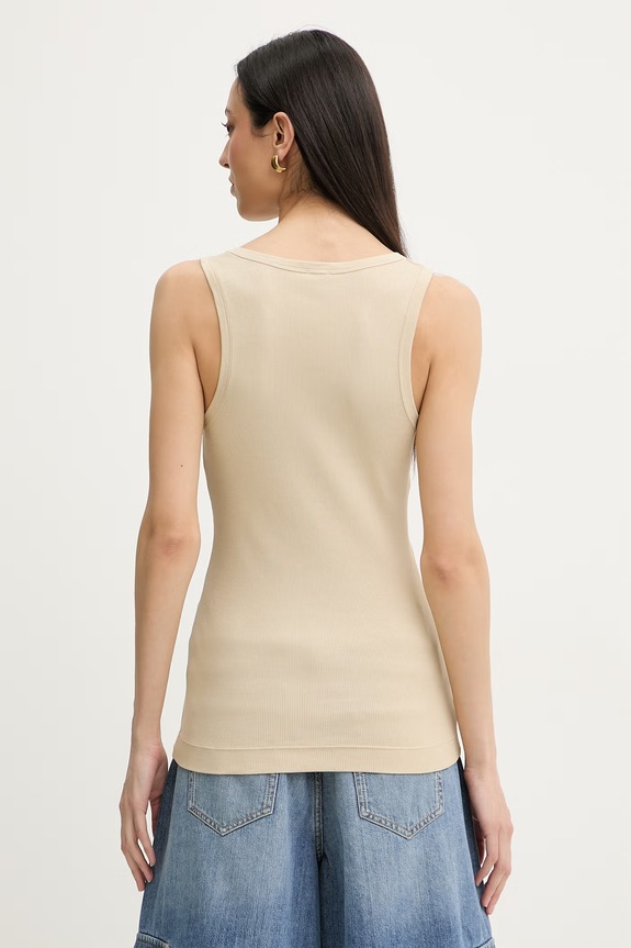 Odzież Pinko top damski bawełniany z elastanem 106900.A3BY beżowy