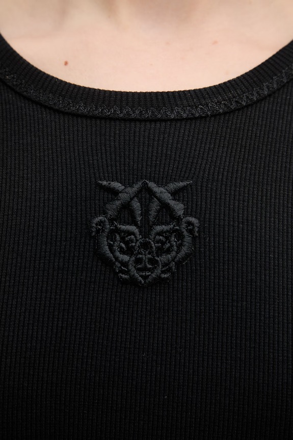 Pinko tricou pentru femei, din bumbac cu elastan 106815.A3AL negru