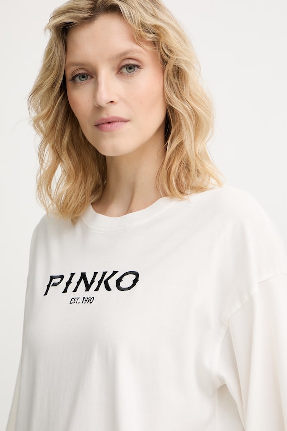 Pinko tričko dámske bavlnené béžová 106872.A3B3