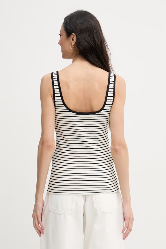 Îmbrăcăminte Calvin Klein Jeans top pentru femei, din bumbac cu elastan LV047F832G bej