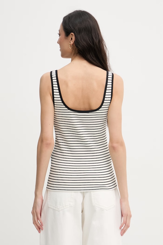 Îmbrăcăminte Calvin Klein Jeans top pentru femei, din bumbac cu elastan LV047F832G bej