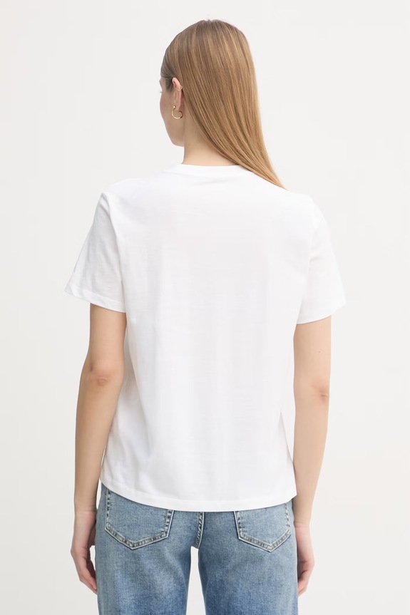 Odzież Calvin Klein Jeans t-shirt damski bawełniany LV047F819G biały