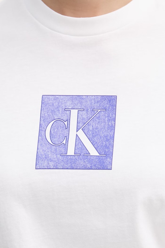Calvin Klein Jeans t-shirt damski bawełniany LV047F819G biały