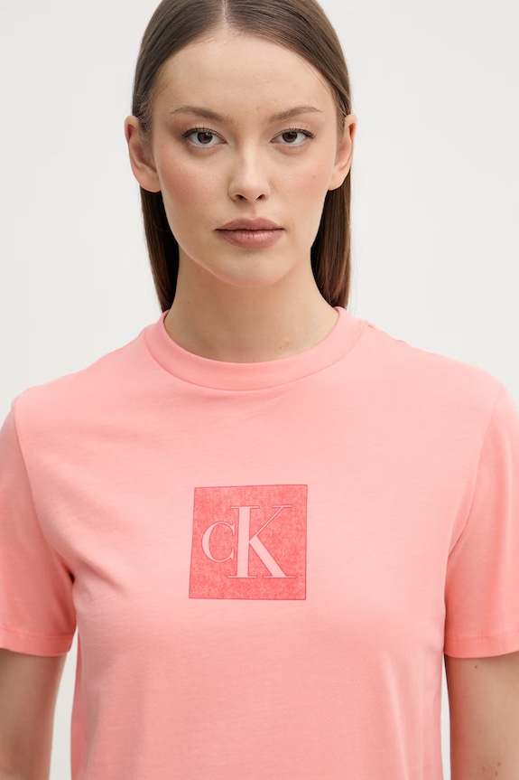 Calvin Klein Jeans tricou pentru femei, din bumbac roz LV047F819G