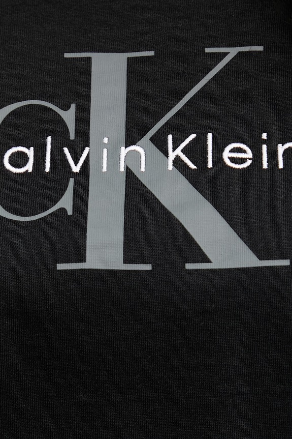 Calvin Klein Jeans crop top dámsky bavlnený LV047F828G čierna