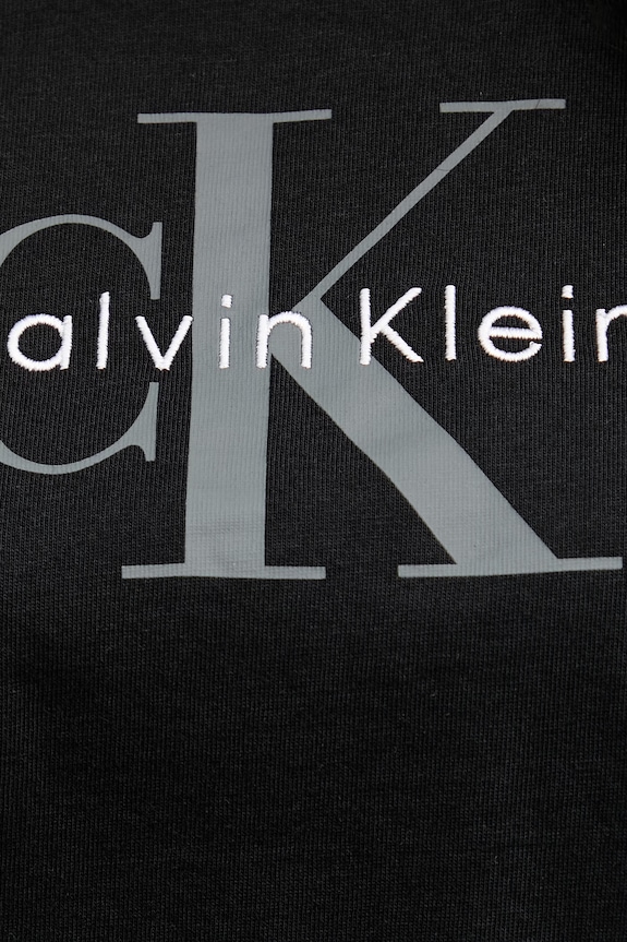 Calvin Klein Jeans crop top dámsky bavlnený LV047F828G čierna