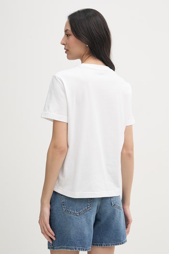 Odzież Calvin Klein Jeans t-shirt basic damski bawełniany LV047F829G biały