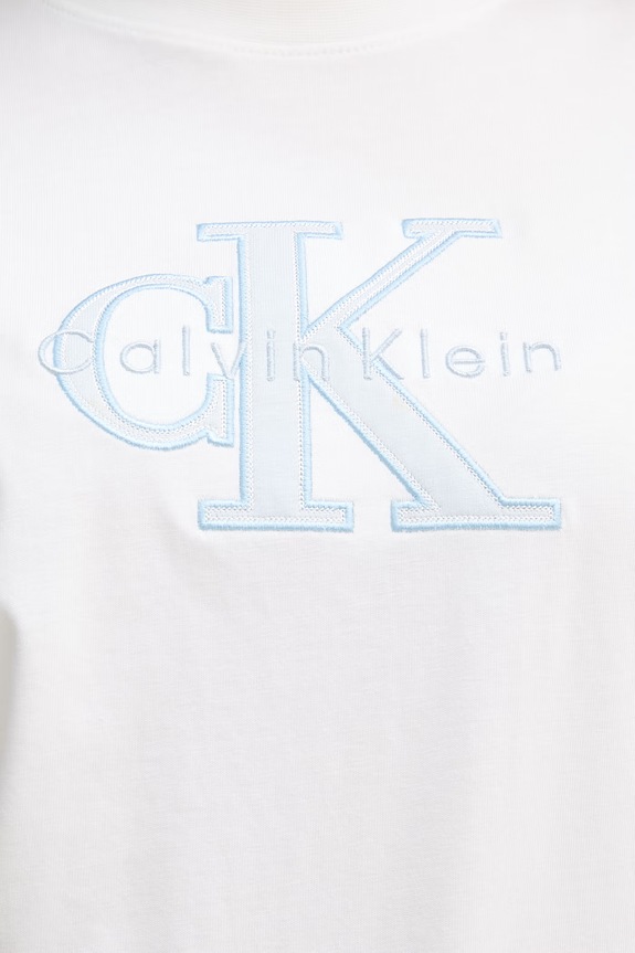 Calvin Klein Jeans t-shirt basic damski bawełniany LV047F829G biały