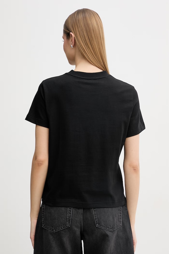 Odjeća Calvin Klein Jeans basic majica kratkih rukava za žene od pamuka LV047F829G crna