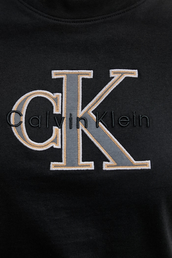 Calvin Klein Jeans basic majica kratkih rukava za žene od pamuka LV047F829G crna