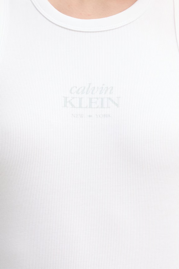 Calvin Klein Jeans top dámsky s bavlnou LV047F239G béžová