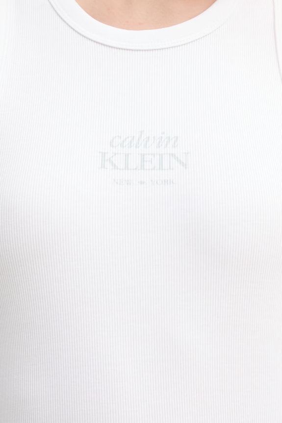 Calvin Klein Jeans top dámsky s bavlnou LV047F239G béžová
