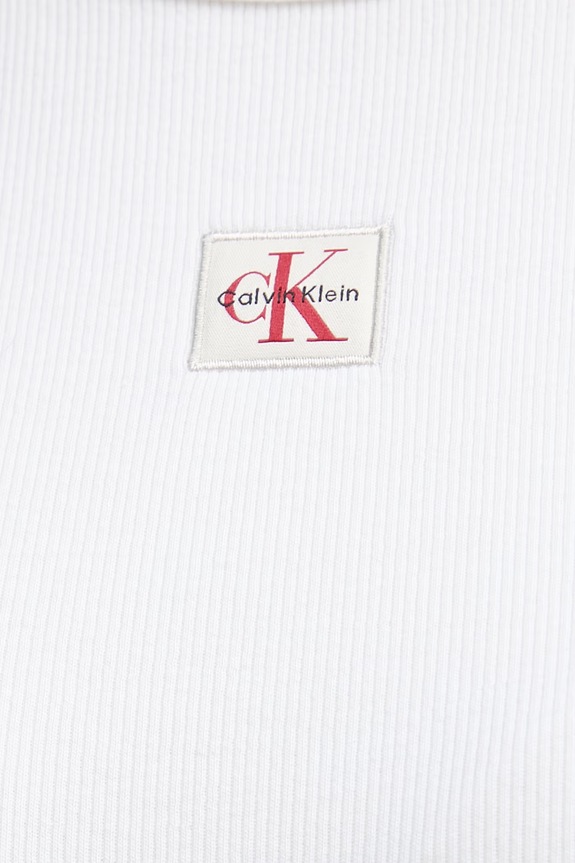 Calvin Klein Jeans top dámsky bavlnený s elastanom LV047F246G béžová