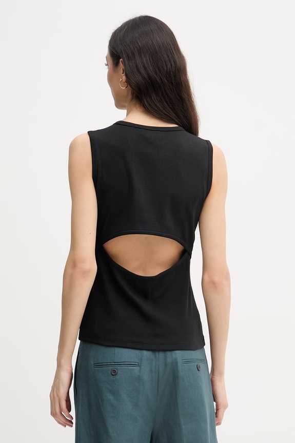 Oblečenie Calvin Klein Jeans top dámsky bavlnený s elastanom LV047F246G čierna