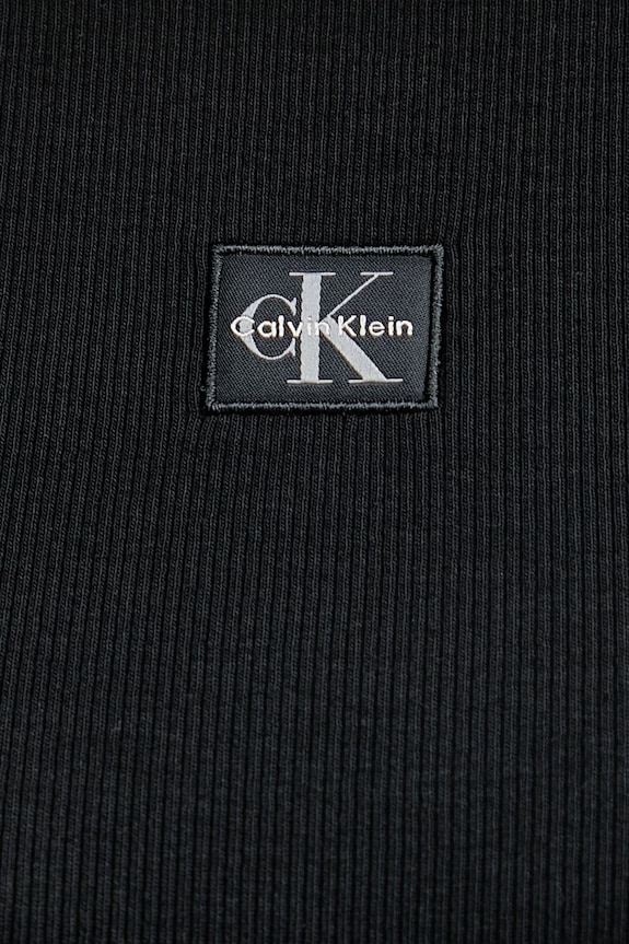 Calvin Klein Jeans top dámsky bavlnený s elastanom LV047F246G čierna
