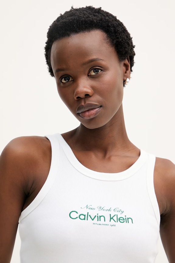 Calvin Klein Jeans top dámsky biela LV047F816G
