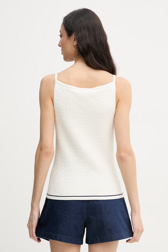 Oblečenie Calvin Klein Jeans úpletový top dámsky s bavlnou LV047F321G béžová