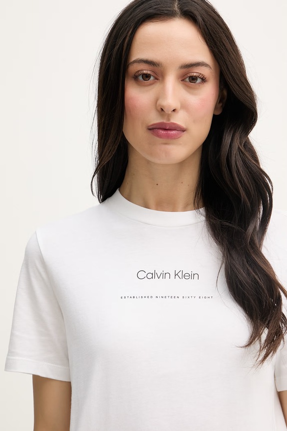 Calvin Klein Jeans tričko dámske bavlnené biela LV047C811G