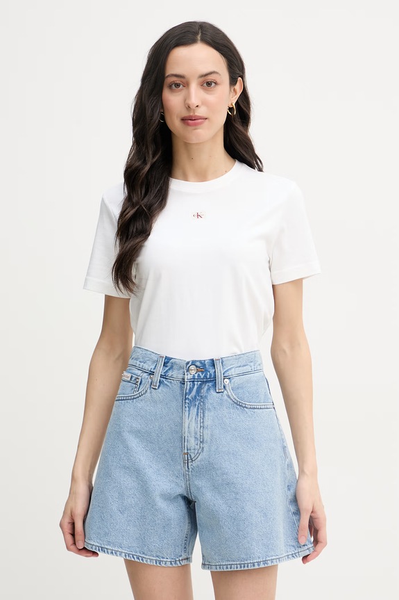 Calvin Klein Jeans tričko dámske bavlnené béžová LV047F227G