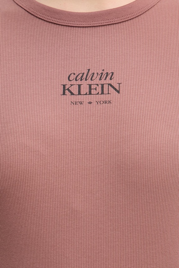 Calvin Klein Jeans tricou pentru femei, din bumbac cu elastan LV047F240G maro