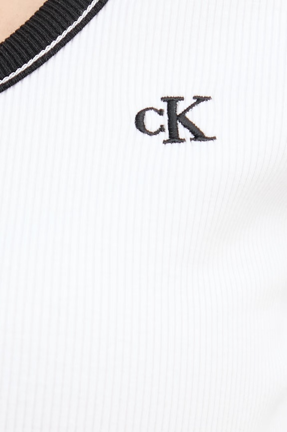 Calvin Klein Jeans tričko dámske bavlnené s elastanom LV047F247G béžová