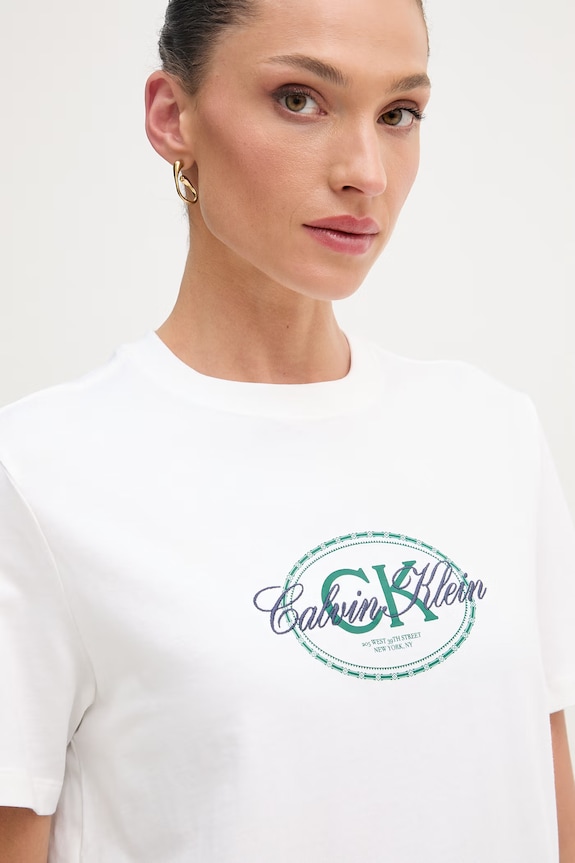 Calvin Klein Jeans tričko dámske bavlnené béžová LV047F811G