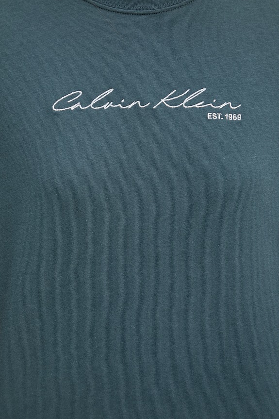 Calvin Klein Jeans tričko dámske bavlnené LV047F820G tyrkysová