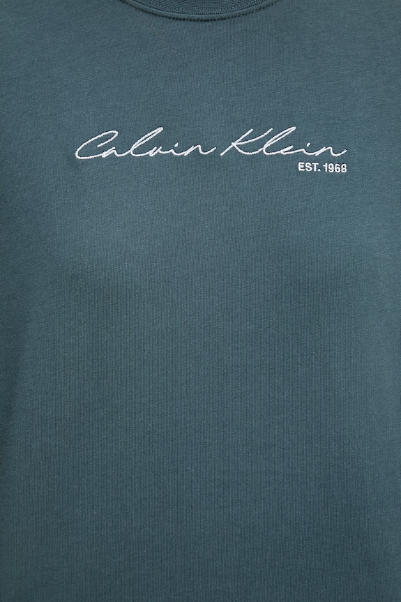 Calvin Klein Jeans tričko dámske bavlnené LV047F820G tyrkysová