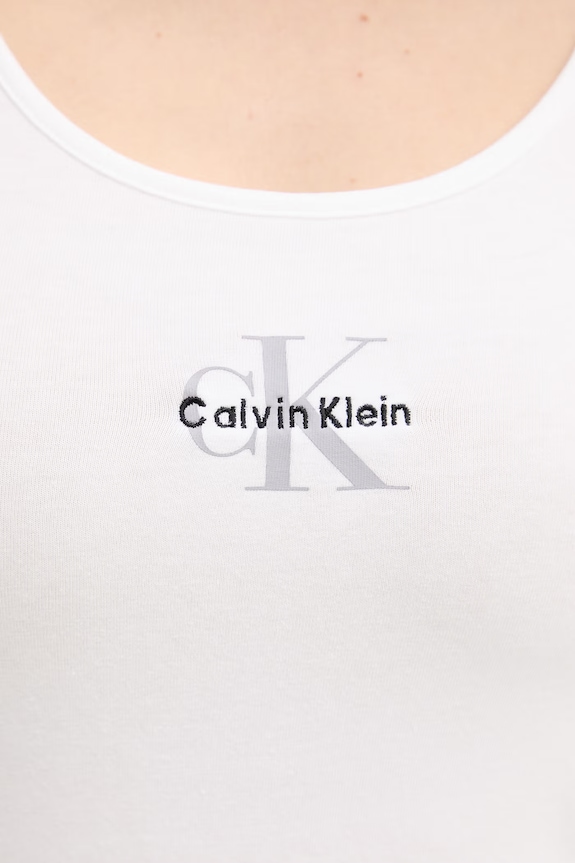 Calvin Klein Underwear top damski bawełniany z elastanem LV00QS7603 biały