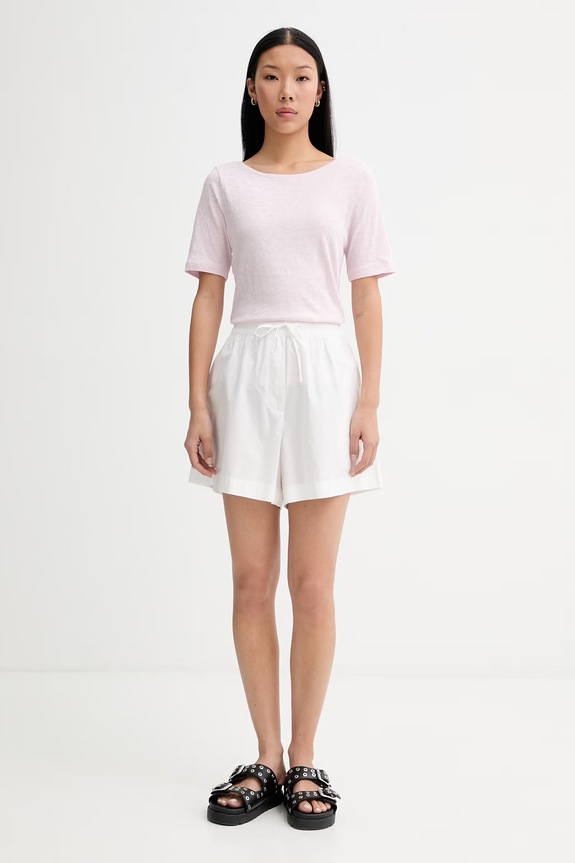 Marc O'Polo T-shirt damski bawełniany 5000013299 różowy SS26