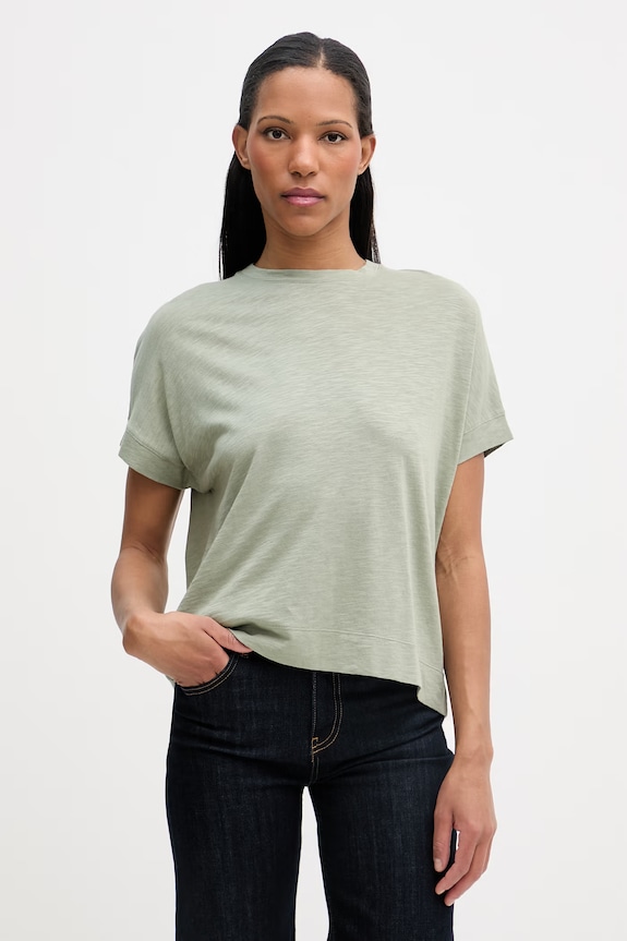 Marc O'Polo tricou pentru femei, cu bumbac verde 5000013307