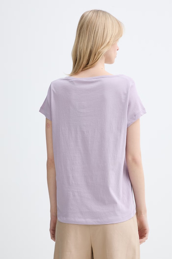 Odzież Marc O'Polo T-shirt damski bawełniany 5000013309 fioletowy