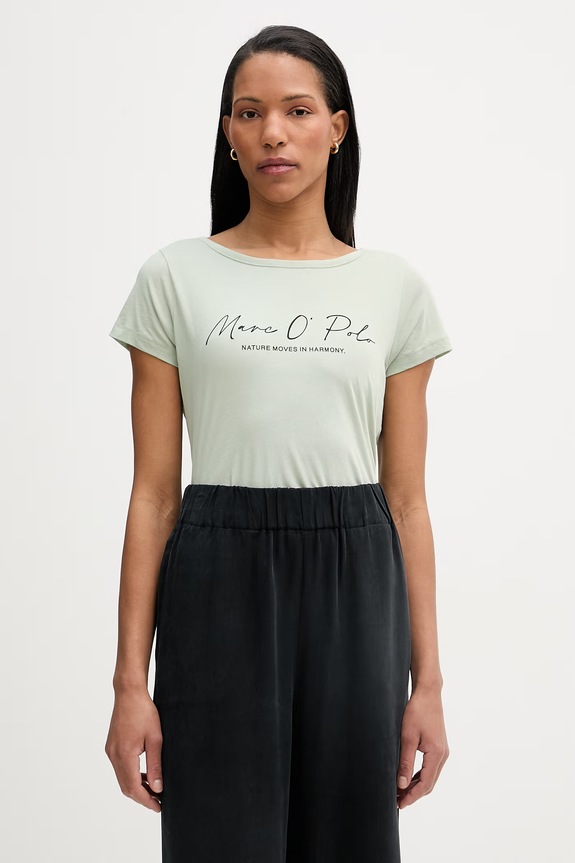 Marc O'Polo tricou pentru femei, din bumbac verde 5000013309