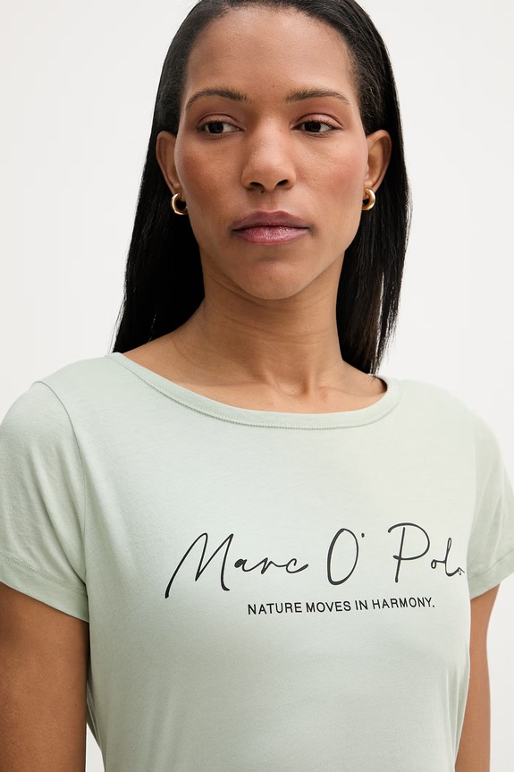 Îmbrăcăminte Marc O'Polo tricou pentru femei, din bumbac 5000013309 verde