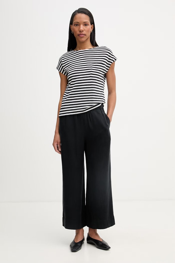 Marc O'Polo tricou pentru femei, din bumbac 5000013314 negru SS26