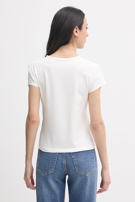 Odzież Tommy Hilfiger t-shirt damski SUMMER WW0WW48710 beżowy