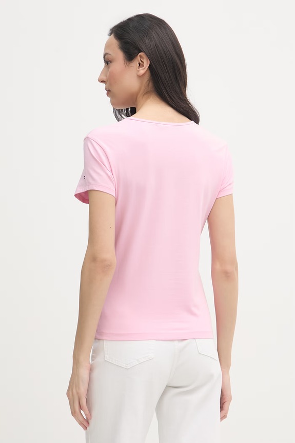 Odzież Tommy Hilfiger t-shirt damski SUMMER WW0WW48710 różowy