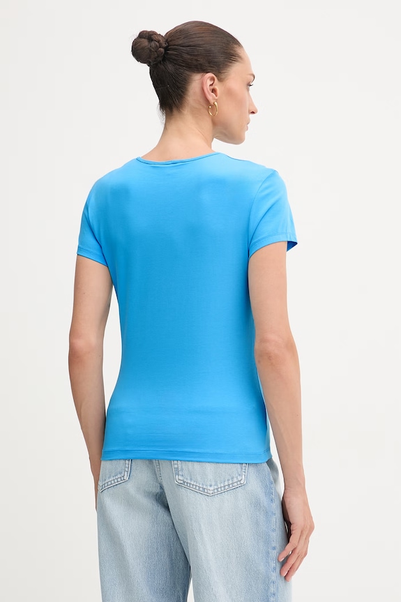 Дрехи Tommy Hilfiger тениска дамска SUMMER WW0WW48710 син