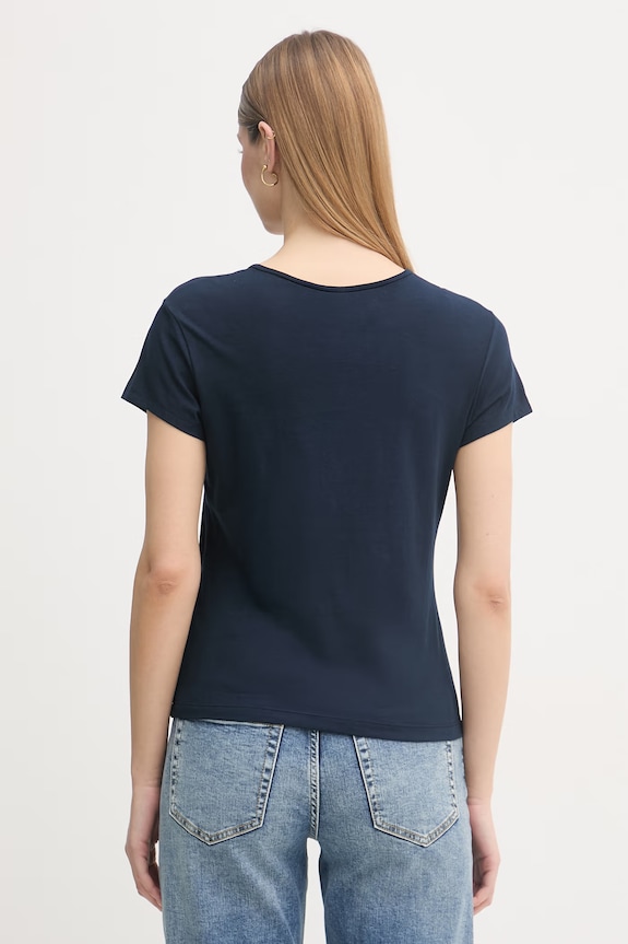Odzież Tommy Hilfiger t-shirt damski SUMMER WW0WW48710 granatowy