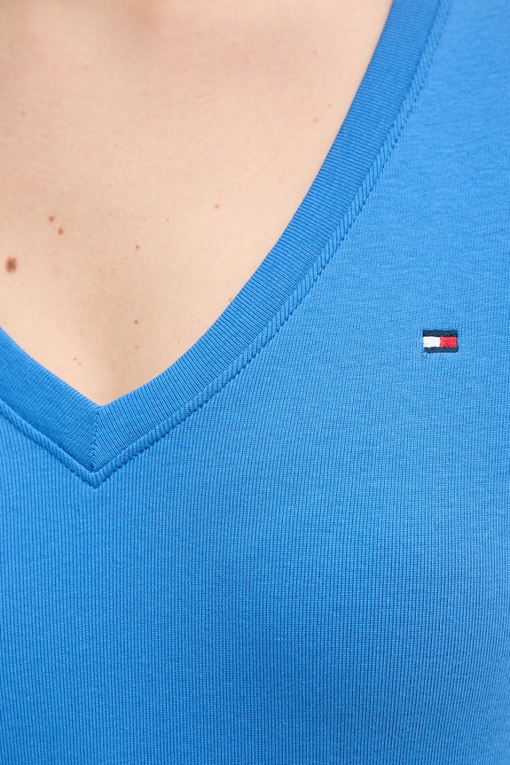 Tommy Hilfiger tricou pentru femei, din bumbac WW0WW40584. albastru