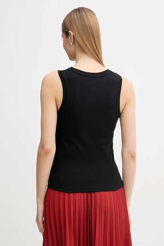 Oblečení Tommy Hilfiger dámský bavlněný top WW0WW47806 černá