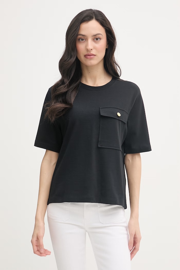 Tommy Hilfiger majica za žene od pamuka crna WW0WW49249
