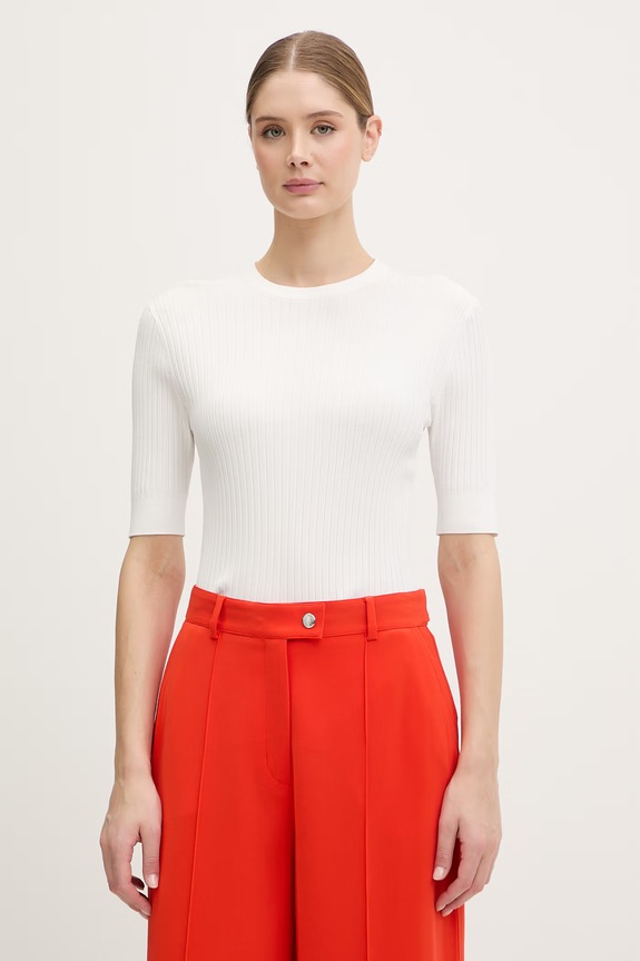 Fusalp t-shirt basic damski z wiskozą JADOU biały H1112