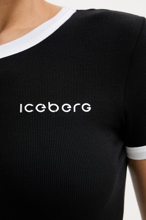 Μπλουζάκι Iceberg F071.6302. μαύρο