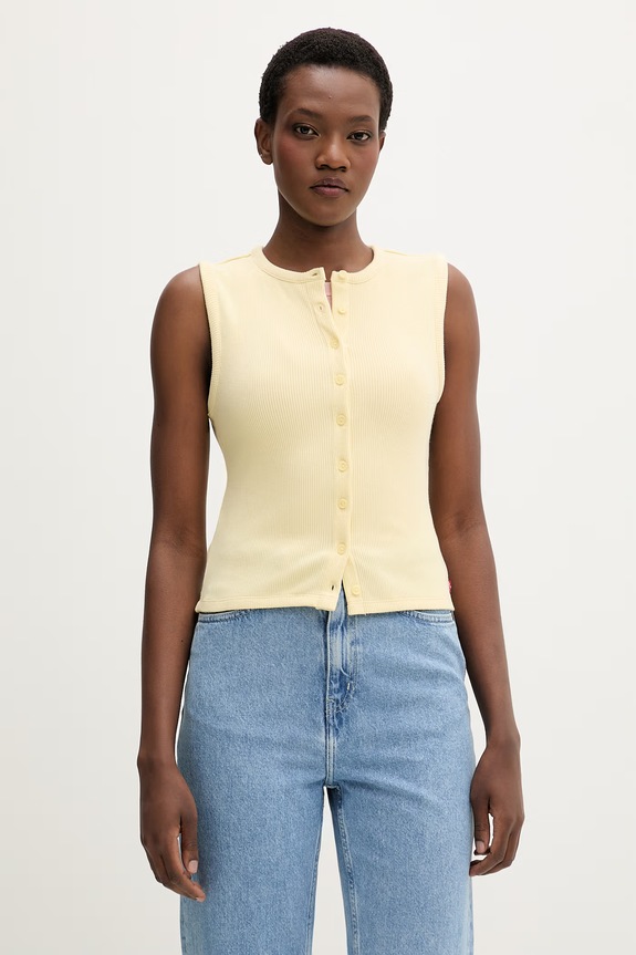 Levi's top za žene RORY SL BUTTON UP zlatna 003Q2.0008