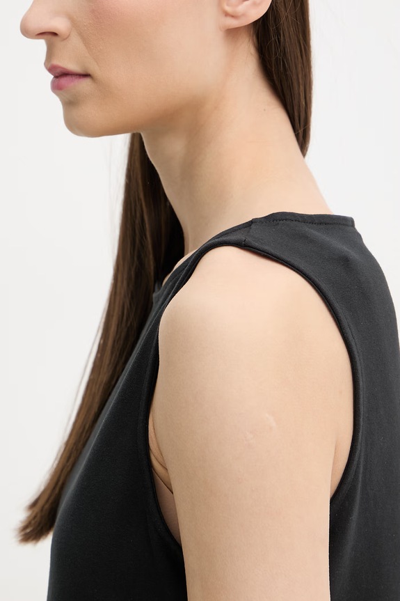 Levi's rochie neagră din bumbac cu elastan KNIT (T3 OVERDEV) 005JA.0001 negru